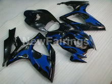 Charger l&#39;image dans la galerie, Black and Blue Flame - GSX-R600 06-07 Fairing Kit -