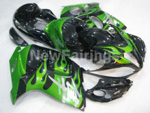 Charger l&#39;image dans la galerie, Black and Green Flame - GSX1300R Hayabusa 08-20 Fairing Kit