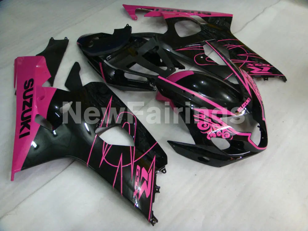 Black and Pink Corona - GSX-R600 04-05 Fairing Kit -