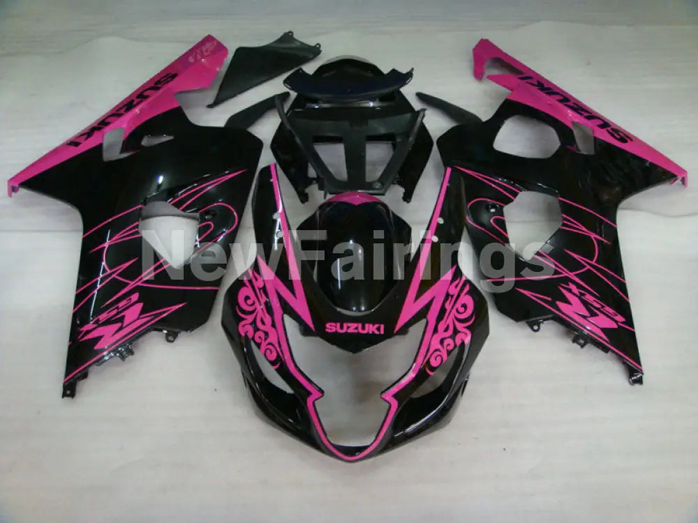 Black and Pink Corona - GSX-R600 04-05 Fairing Kit -