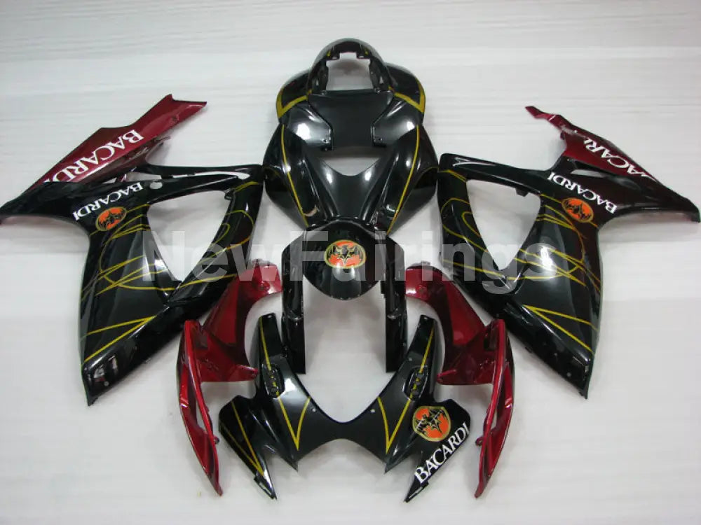 Black and Red BACARDI - GSX-R750 06-07 Fairing Kit Vehicles