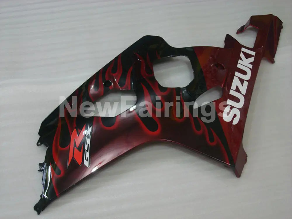 Black and Red Flame - GSX-R600 04-05 Fairing Kit - Vehicles