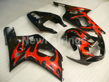 Charger l&#39;image dans la galerie, Black and Red Flame - GSX-R750 00-03 Fairing Kit Vehicles &amp;