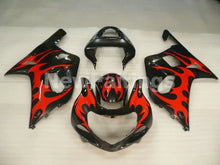 Charger l&#39;image dans la galerie, Black and Red Flame - GSX-R750 00-03 Fairing Kit Vehicles &amp;