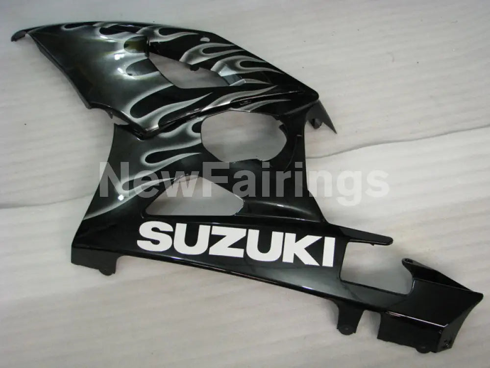 Black and Silver Flame - GSX - R1000 05 - 06 Fairing Kit