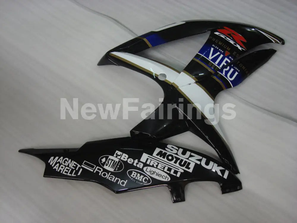 Black and White Dark Dog - GSX-R600 08-10 Fairing Kit