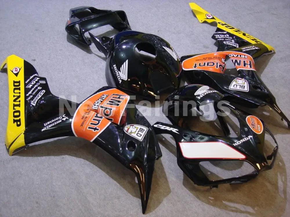 Black and Orange HM plant - CBR1000RR 06-07 Fairing Kit -