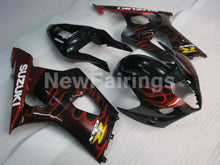 Charger l&#39;image dans la galerie, Black Red Flame - GSX - R1000 03 - 04 Fairing Kit Vehicles