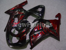 Charger l&#39;image dans la galerie, Black Red Flame - GSX-R600 01-03 Fairing Kit - Vehicles &amp;