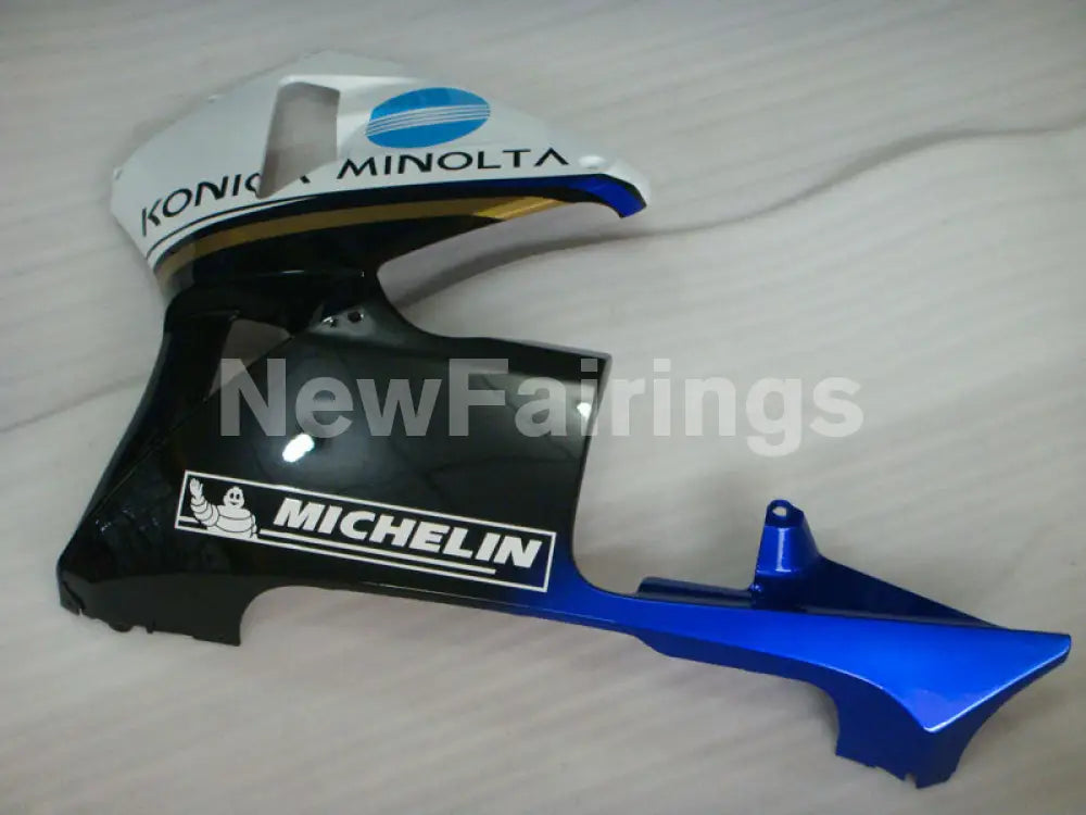 Black and White Blue Konica Minolta - CBR600RR 05-06 Fairing