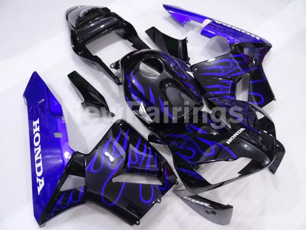 Blue and Black Flame - CBR600RR 03-04 Fairing Kit - Vehicles