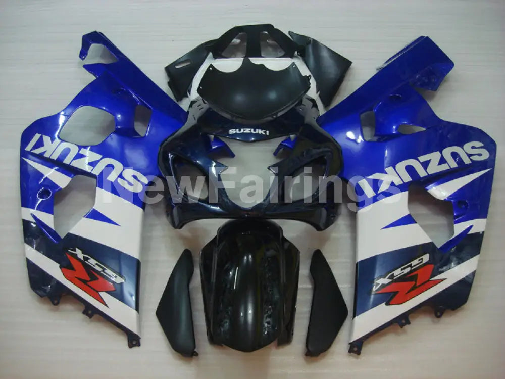 Blue Black White Factory Style - GSX-R750 04-05 Fairing Kit