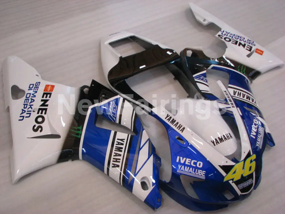 Blue White and Black ENEOS - YZF-R1 98-99 Fairing Kit