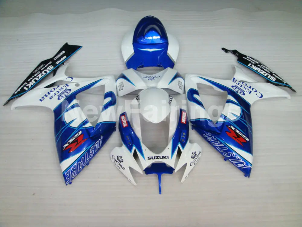 Blue White and Black Corona - GSX-R750 06-07 Fairing Kit