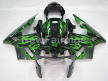 Charger l&#39;image dans la galerie, Green and Black Flame - CBR600RR 03-04 Fairing Kit -