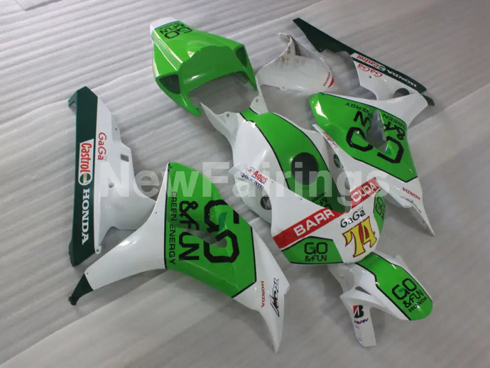 Green and White GO & FUN - CBR1000RR 06-07 Fairing Kit -