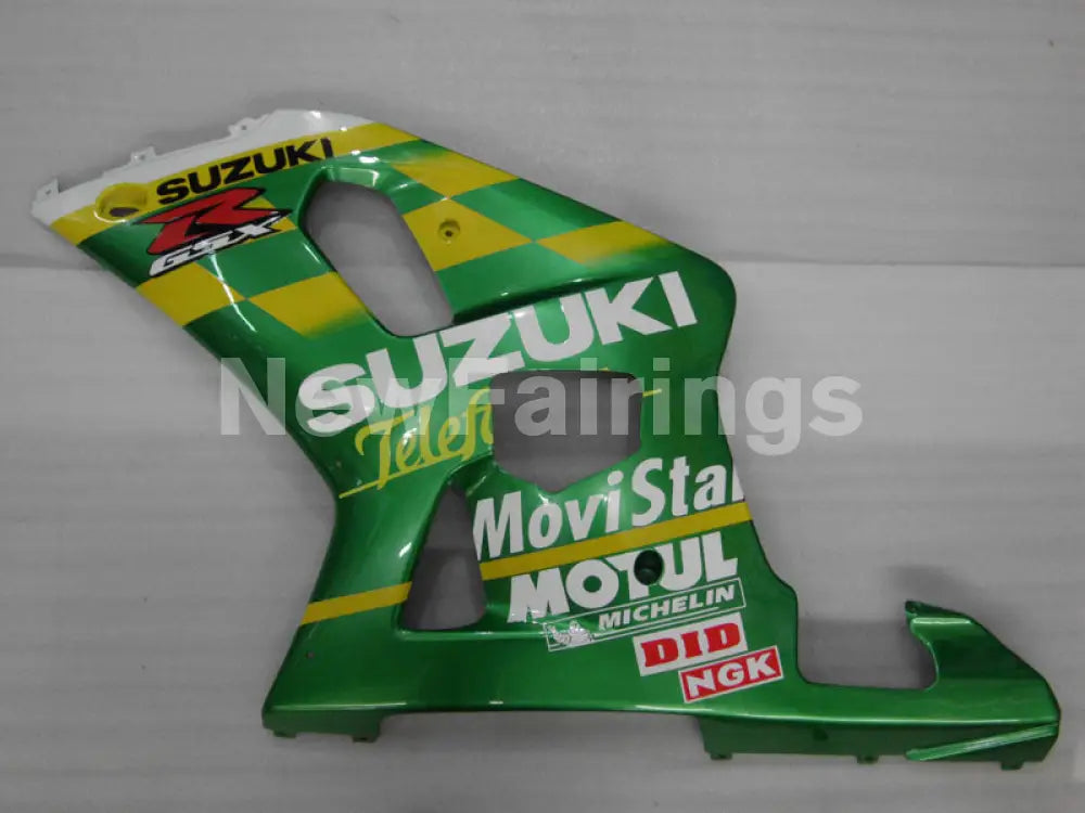 Green and Yellow Movistar - GSX-R750 00-03 Fairing Kit