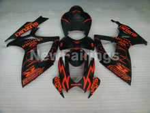 Charger l&#39;image dans la galerie, Matte Black and Orange Corona - GSX-R750 06-07 Fairing Kit