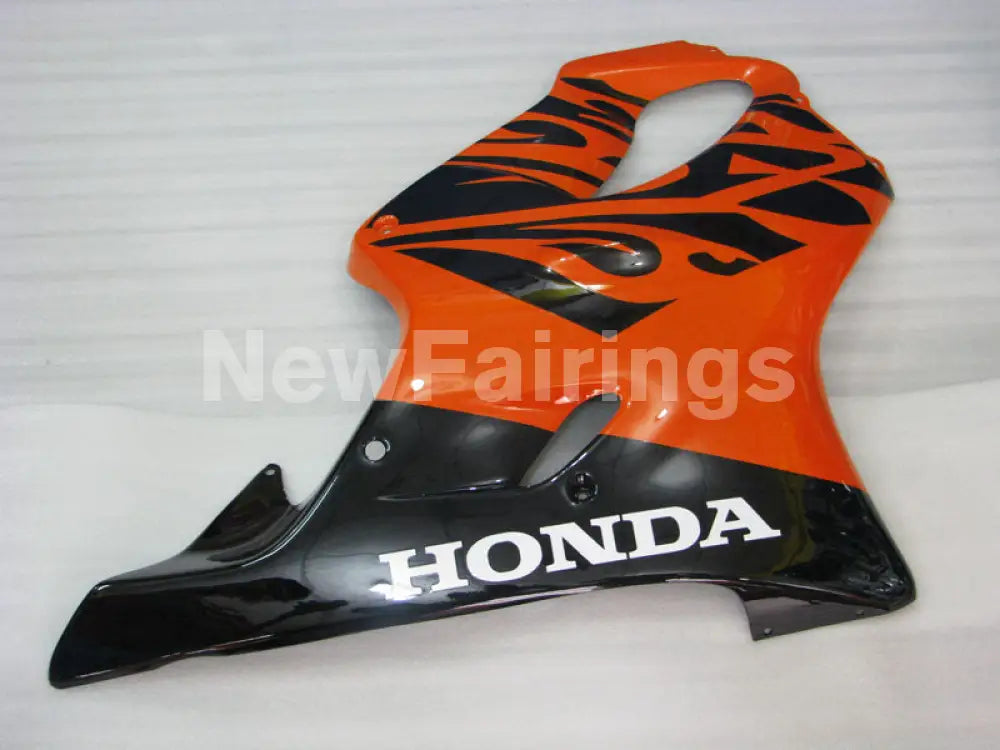 Orange and Black Flame - CBR600 F4i 01-03 Fairing Kit -