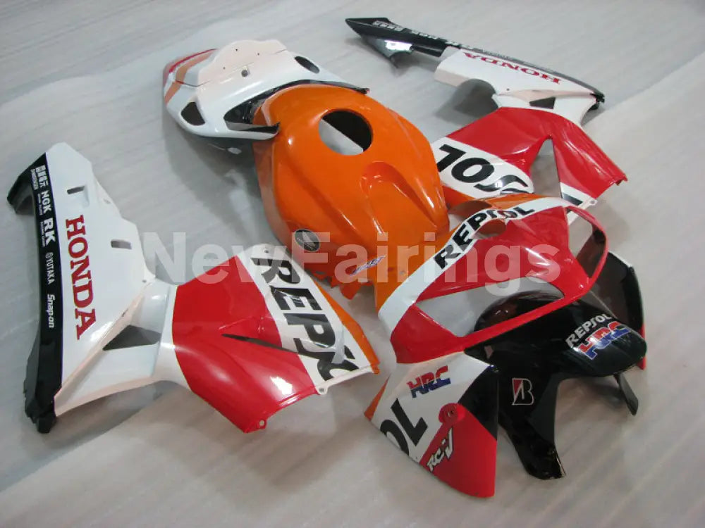 Orange Red and White Repsol - CBR600RR 05-06 Fairing Kit -