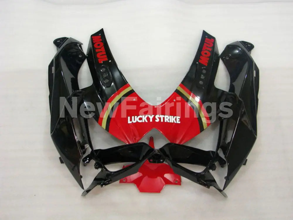 Red and Black Lucky Strike - GSX-R750 08-10 Fairing Kit