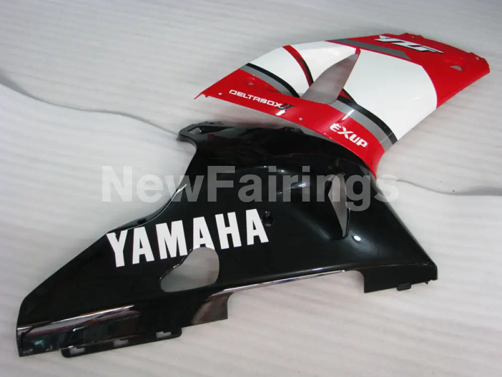 Red and Black White Factory Style - YZF-R1 00-01 Fairing