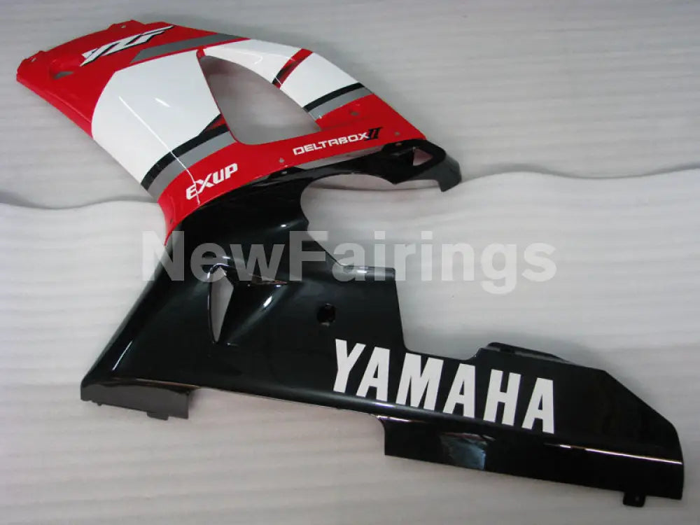 Red and Black White Factory Style - YZF-R1 00-01 Fairing