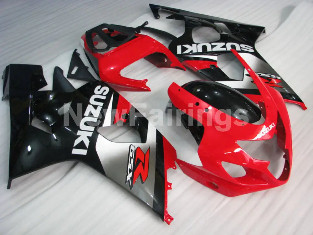 Red and Silver Black Factory Style - GSX-R600 04-05 Fairing