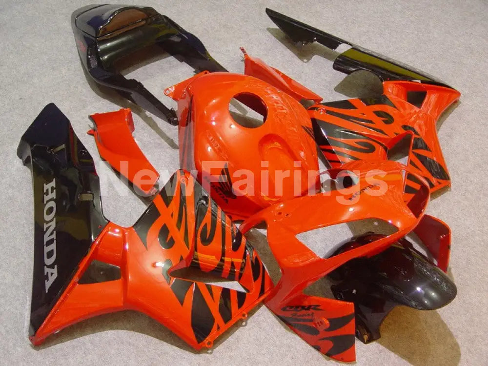 Red and Black Fire - CBR600RR 03-04 Fairing Kit - Vehicles &