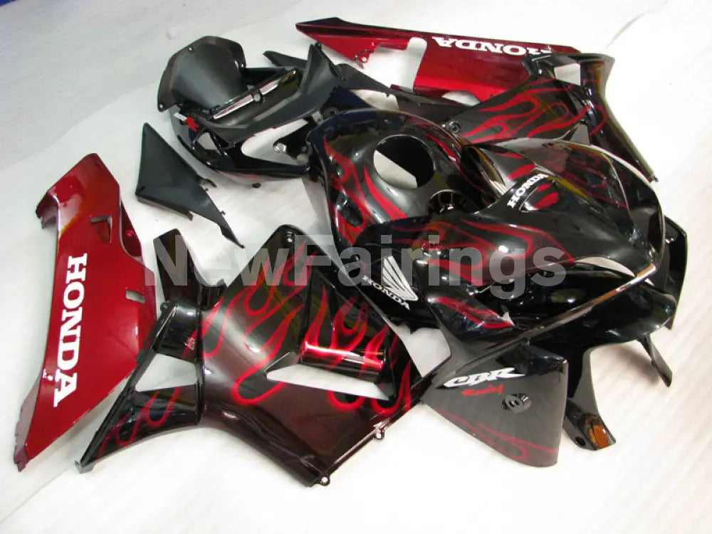 Red and Black Flame - CBR600RR 05-06 Fairing Kit - Vehicles