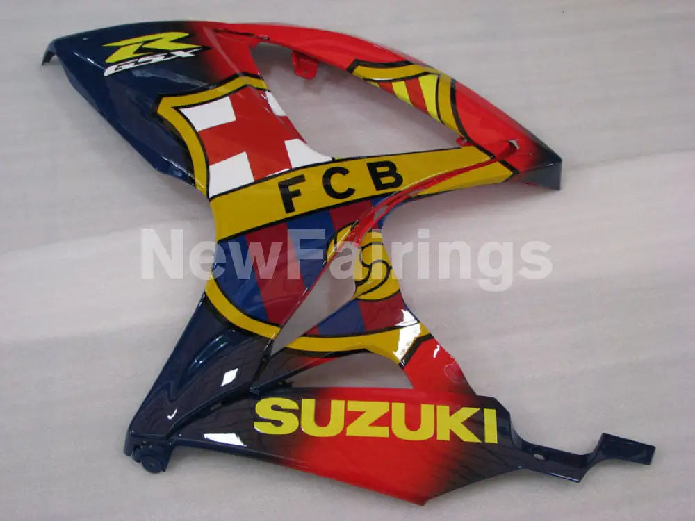 Red and Blue Yellow FCB - GSX-R600 06-07 Fairing Kit -