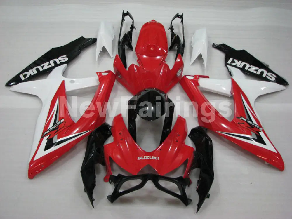 Red and White Black Factory Style - GSX-R750 08-10 Fairing