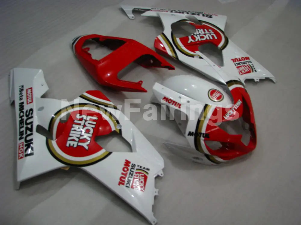 Red White Lucky Strike - GSX-R750 04-05 Fairing Kit