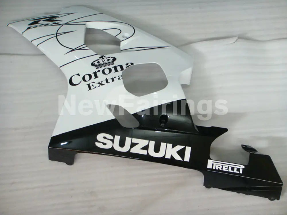 White and Black Corona - GSX-R750 04-05 Fairing Kit