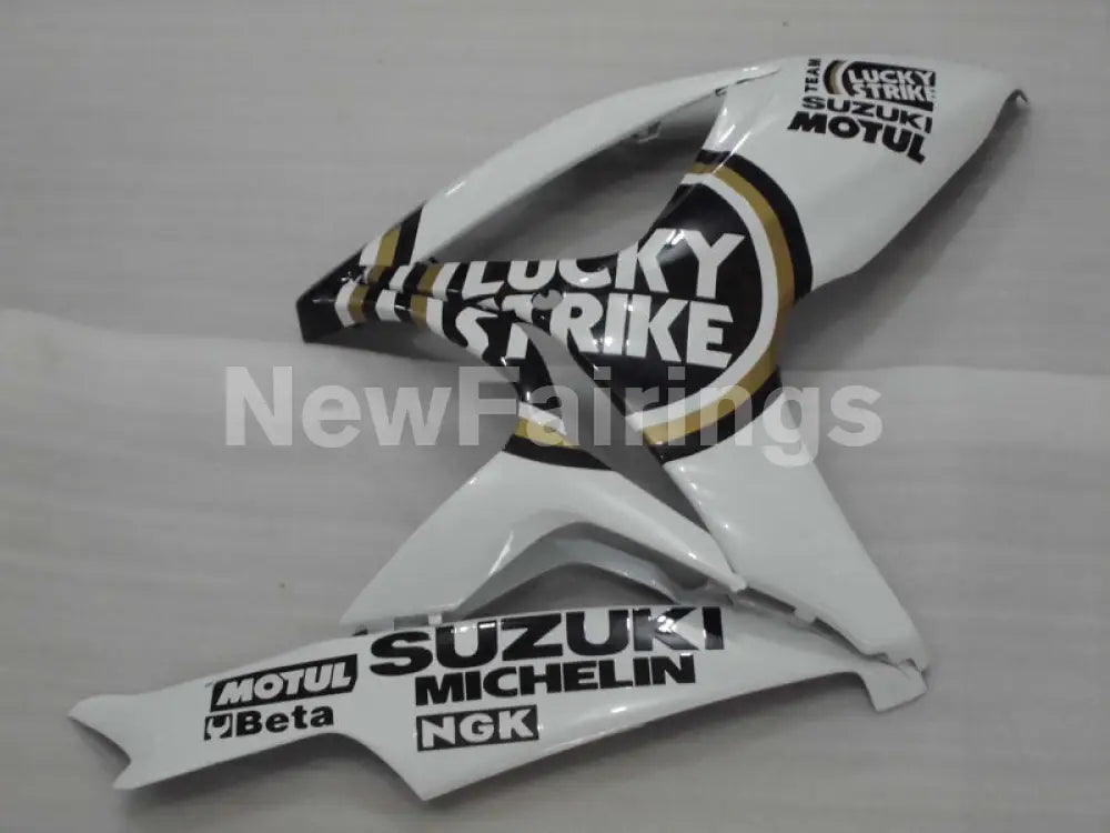 White and Black Lucky Strike - GSX-R600 06-07 Fairing Kit -