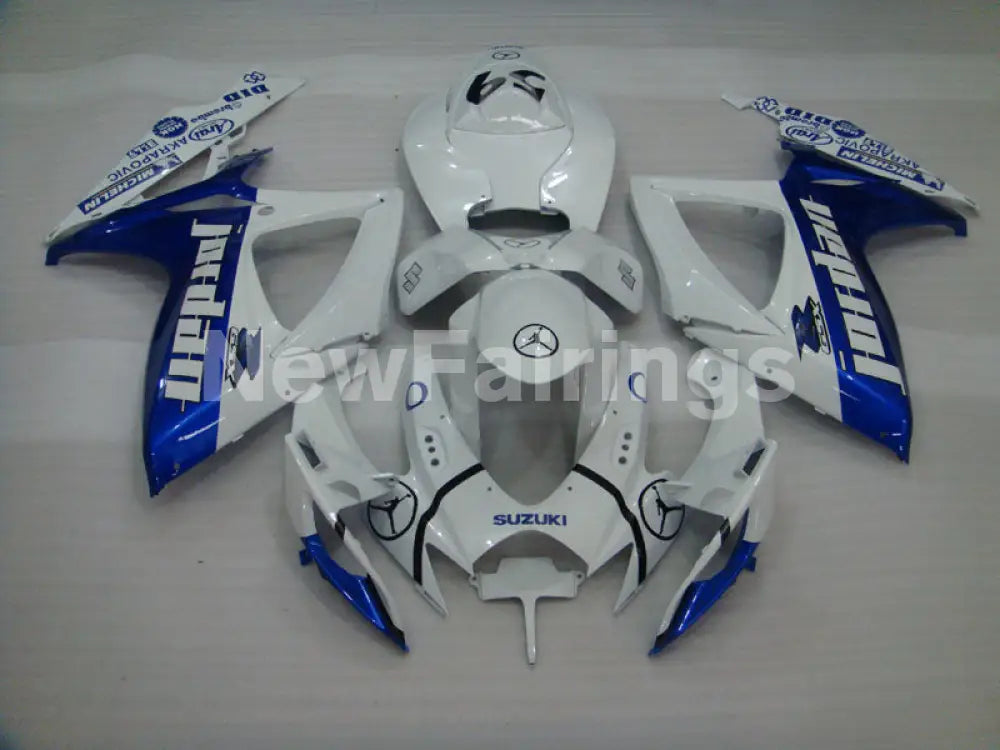 White and Blue Jordan - GSX-R750 06-07 Fairing Kit Vehicles