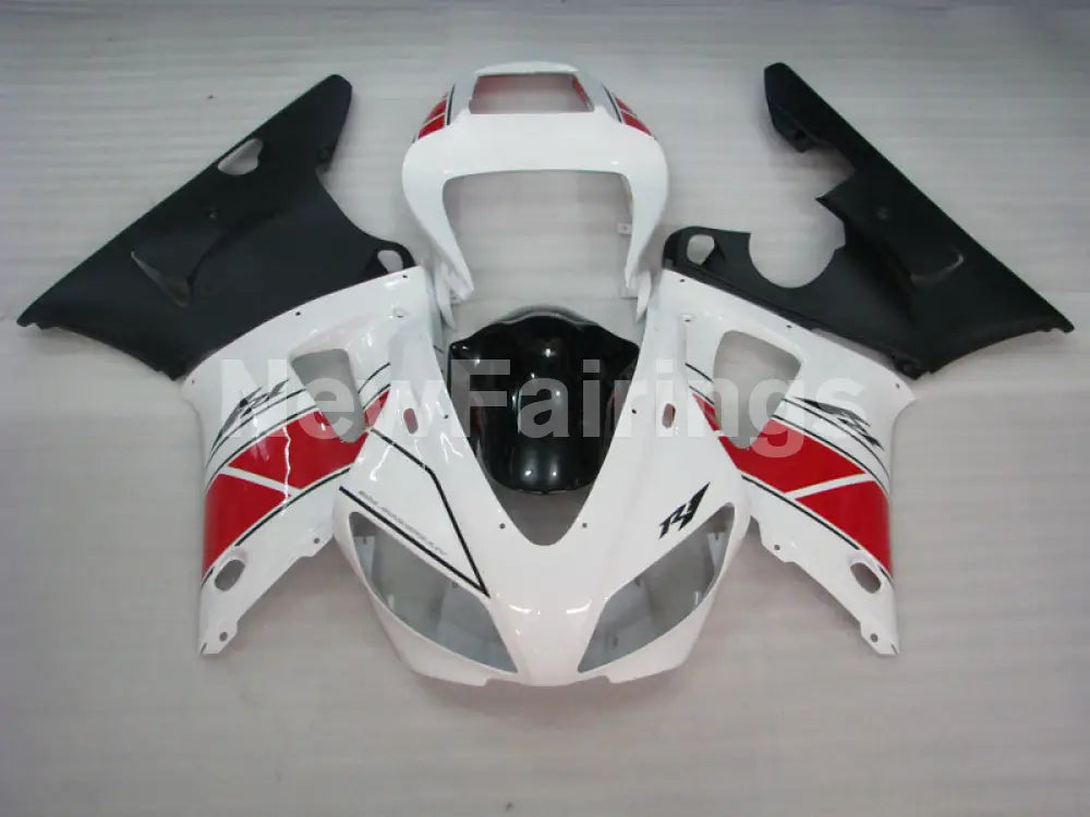 White and Red Black Factory Style - YZF-R1 98-99 Fairing