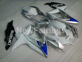 White and Silver Blue Factory Style - GSX-R600 08-10 Fairing Kit