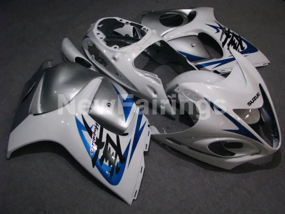 White and Silver Blue Factory Style - GSX1300R Hayabusa