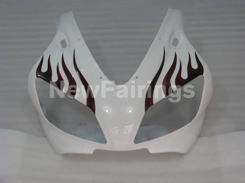 White and Wine Red Flame - YZF-R1 98-99 Fairing Kit