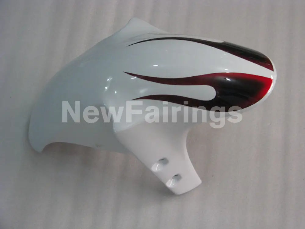 White and Wine Red Flame - YZF-R1 98-99 Fairing Kit