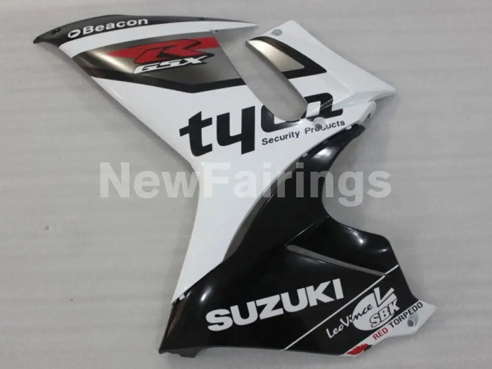 White and Black Beacon - GSX-R600 11-24 Fairing Kit