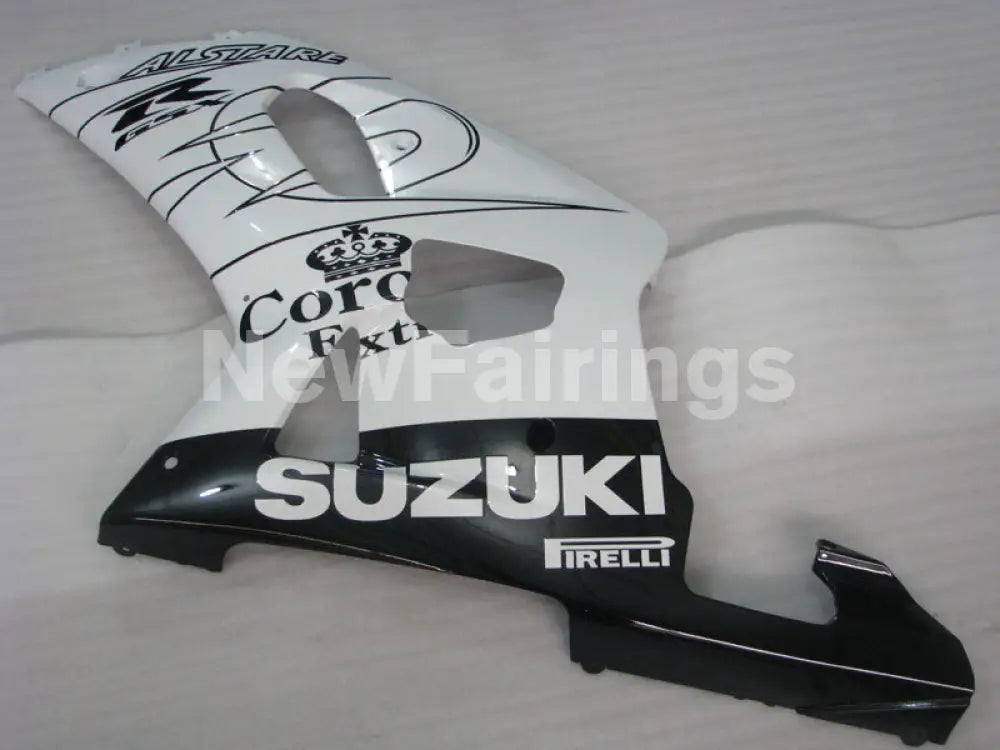 White and Black Corona - GSX-R600 01-03 Fairing Kit -