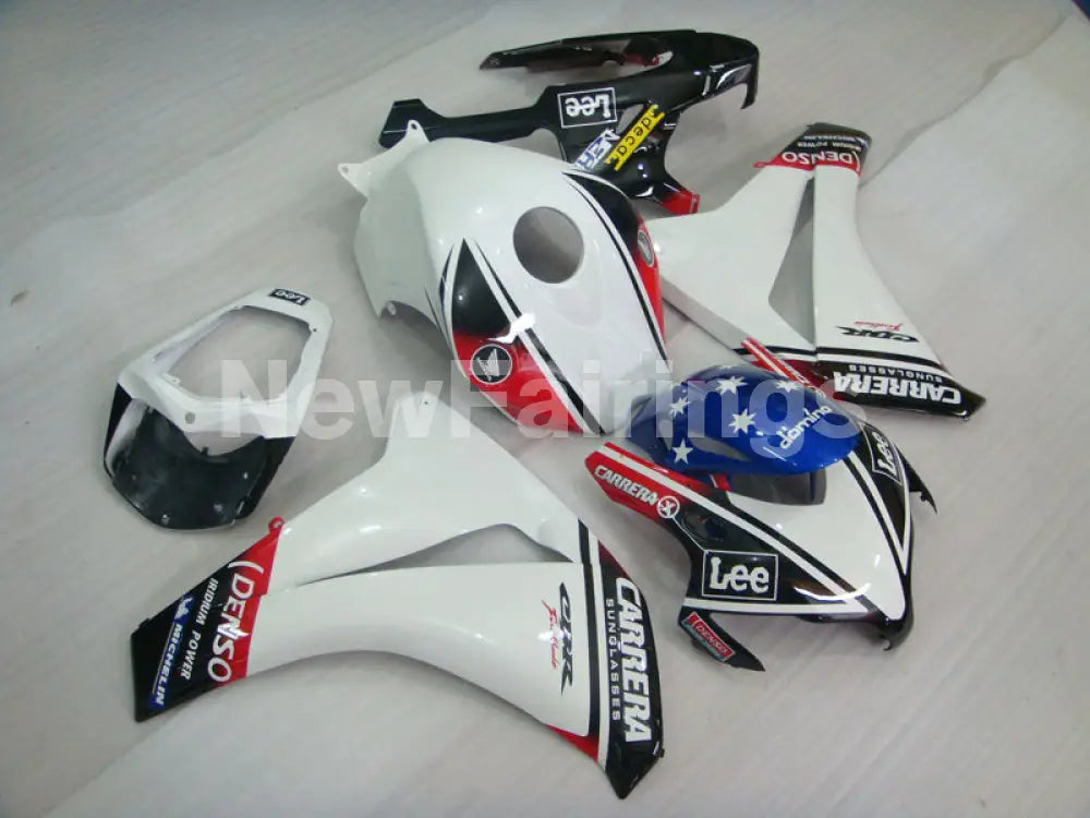 White and Black Red Lee - CBR1000RR 08-11 Fairing Kit -