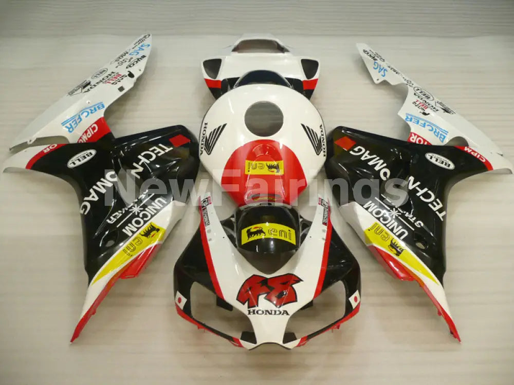 White Black and Red TECHNOMAG - CBR1000RR 06-07 Fairing Kit