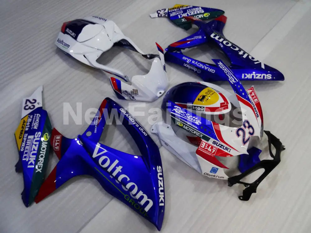 White Blue and Red MOTOREX - GSX-R600 08-10 Fairing Kit