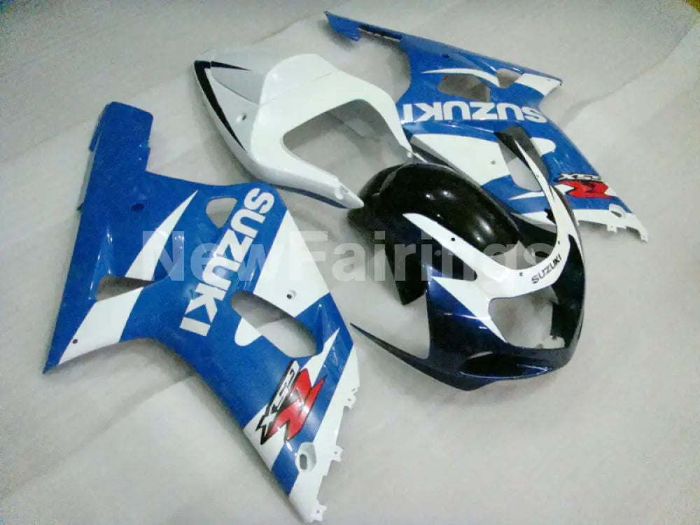 White Blue Black Factory Style - GSX-R600 01-03 Fairing Kit