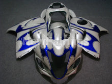 Charger l&#39;image dans la galerie, White and Blue Flame - GSX1300R Hayabusa 08-20 Fairing Kit