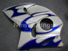 Charger l&#39;image dans la galerie, White and Blue Flame - GSX1300R Hayabusa 08-20 Fairing Kit