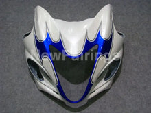 Charger l&#39;image dans la galerie, White and Blue Flame - GSX1300R Hayabusa 08-20 Fairing Kit